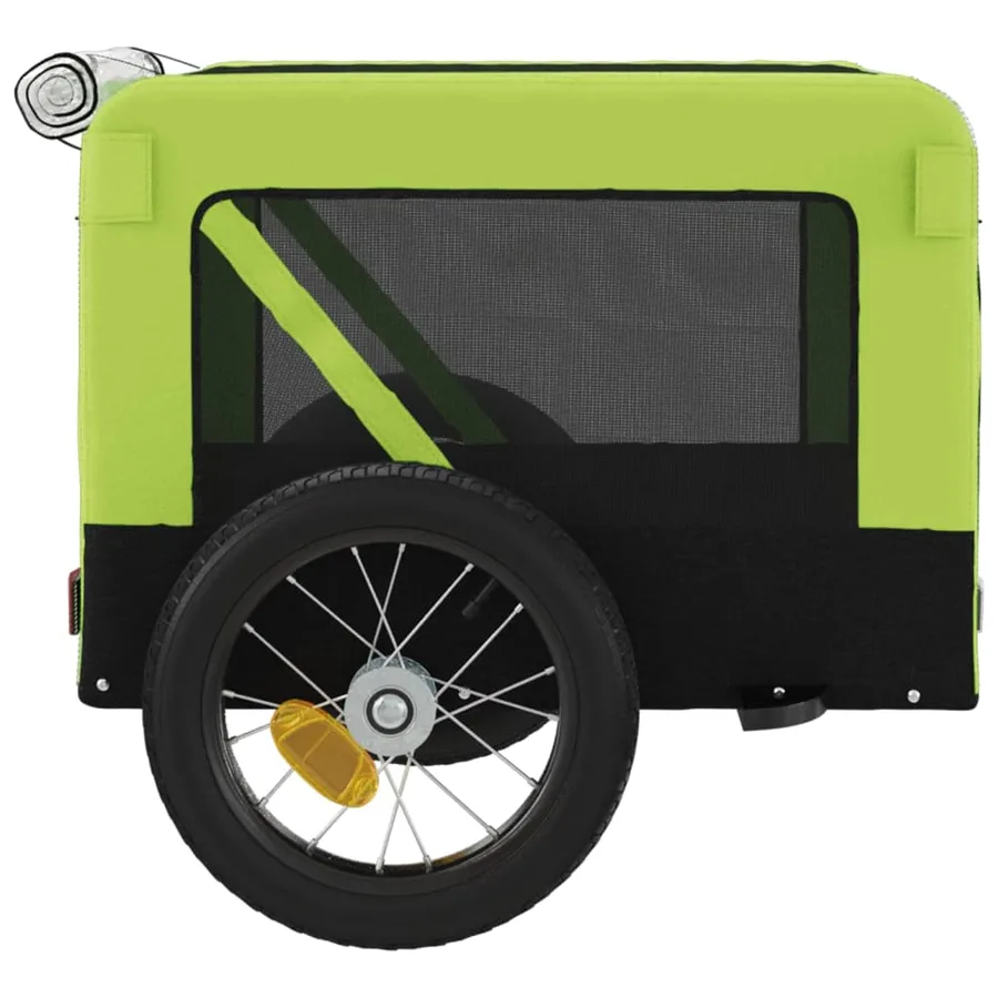 Remorque de vélo pour animaux de compagnie vert et noir - 8