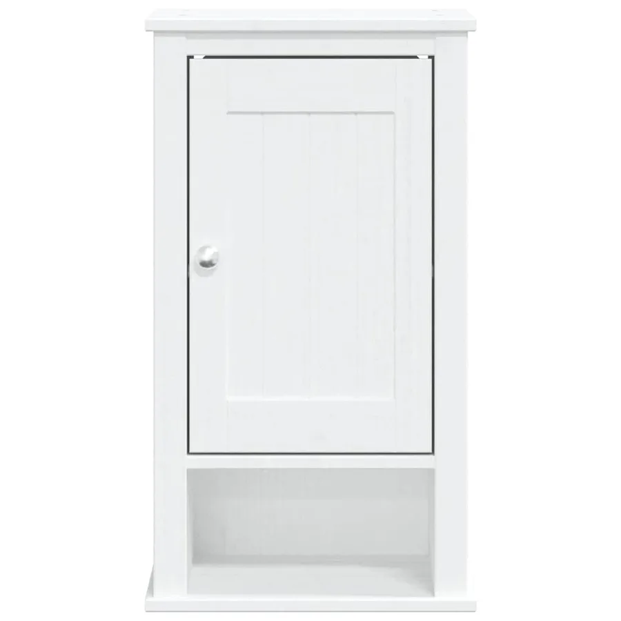 Armoire murale de salle de bain BERG blanc bois de pin massif - 4