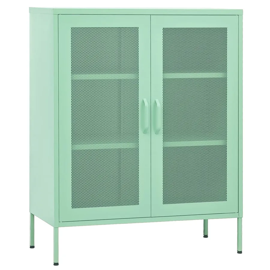 Armoire de rangement Vert menthe 80x35x101,5 cm Acier - 2