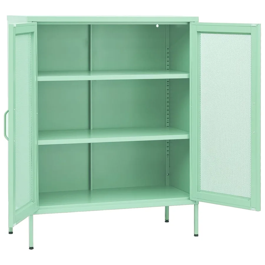 Armoire de rangement Vert menthe 80x35x101,5 cm Acier - 4