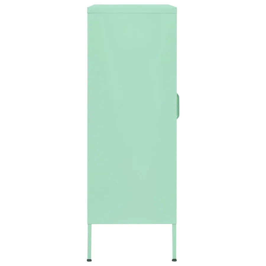 Armoire de rangement Vert menthe 80x35x101,5 cm Acier - 5