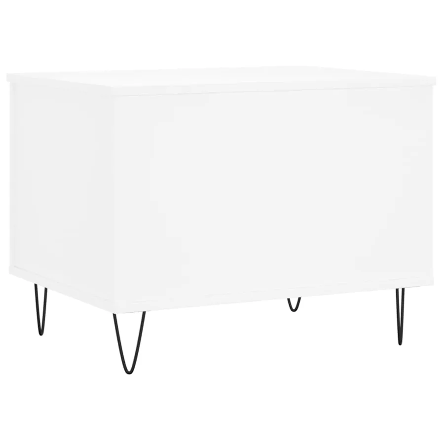 Table basse Blanc 60x44,5x45 cm Bois d'ingénierie - 5
