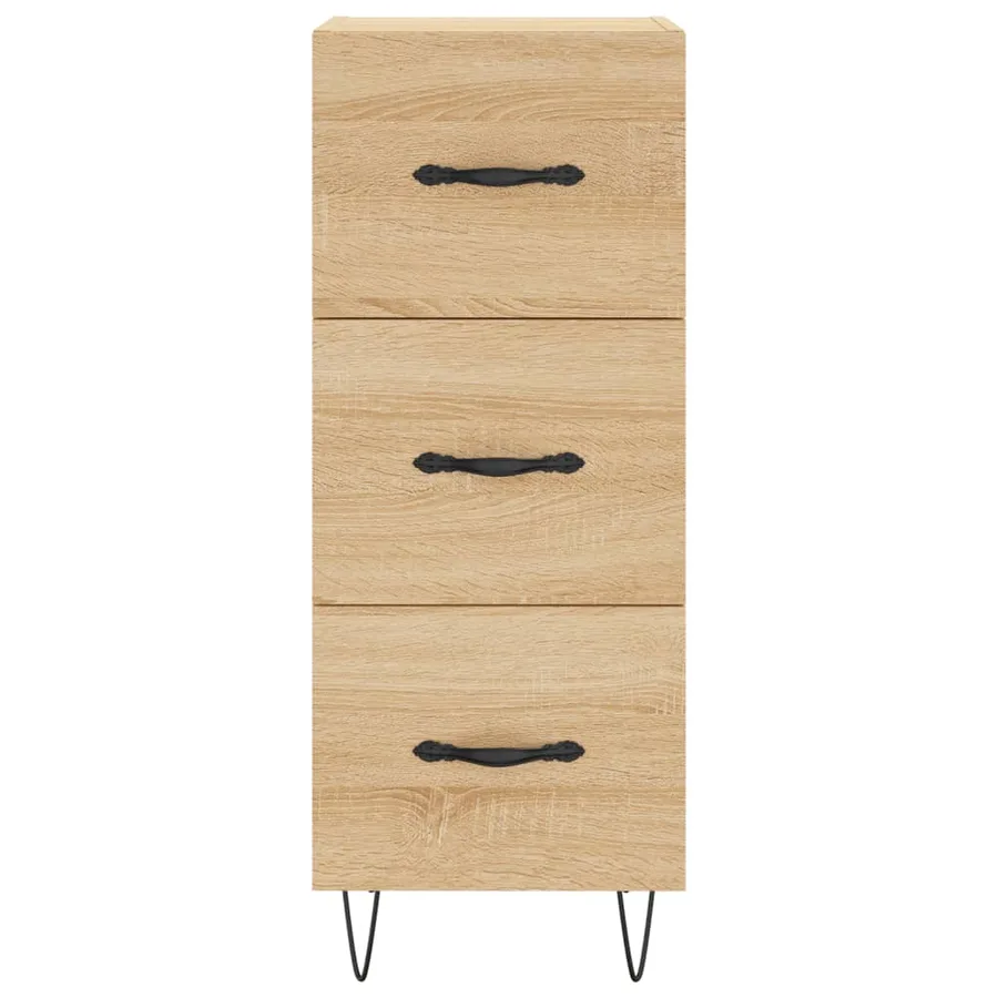 Buffet haut Chêne sonoma 34,5x34x180 cm Bois d'ingénierie - 8