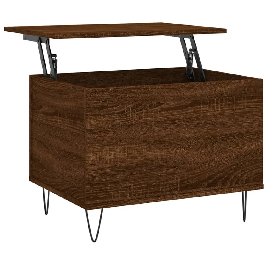 Table basse Chêne marron 60x44,5x45 cm Bois d'ingénierie - 2