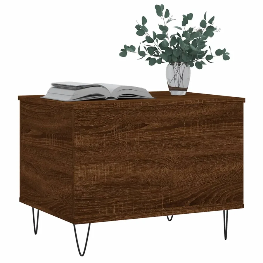 Table basse Chêne marron 60x44,5x45 cm Bois d'ingénierie - 4