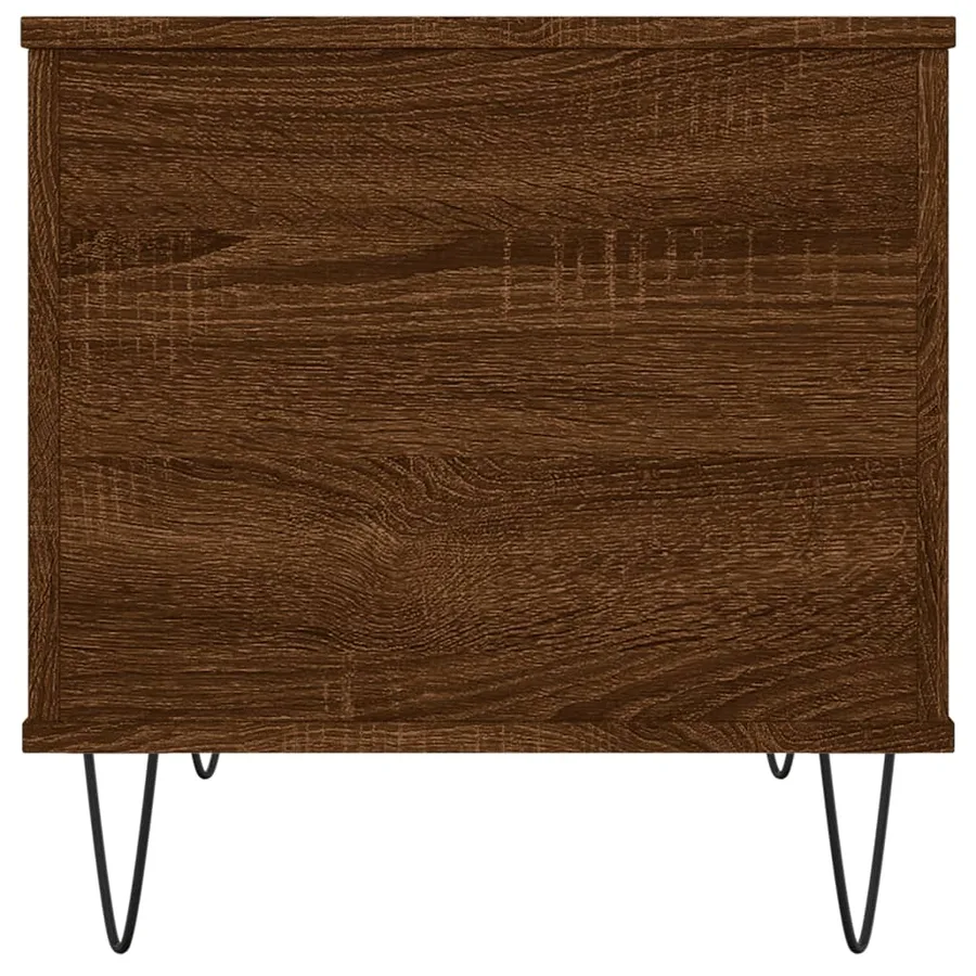 Table basse Chêne marron 60x44,5x45 cm Bois d'ingénierie - 7