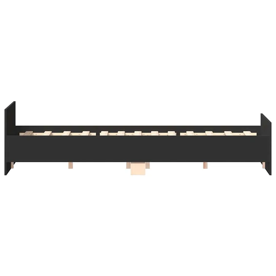 Cadre de lit sans matelas noir 120x190 cm - 7