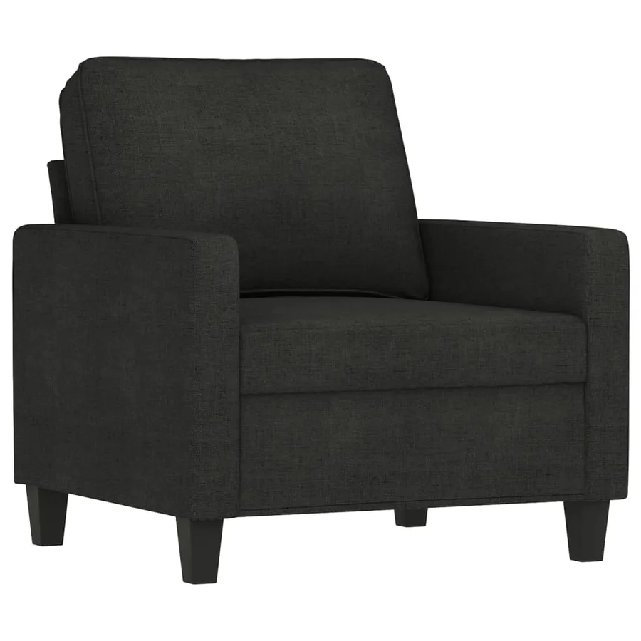 Ensemble de canapés 4 pcs avec coussins Noir Tissu - 3