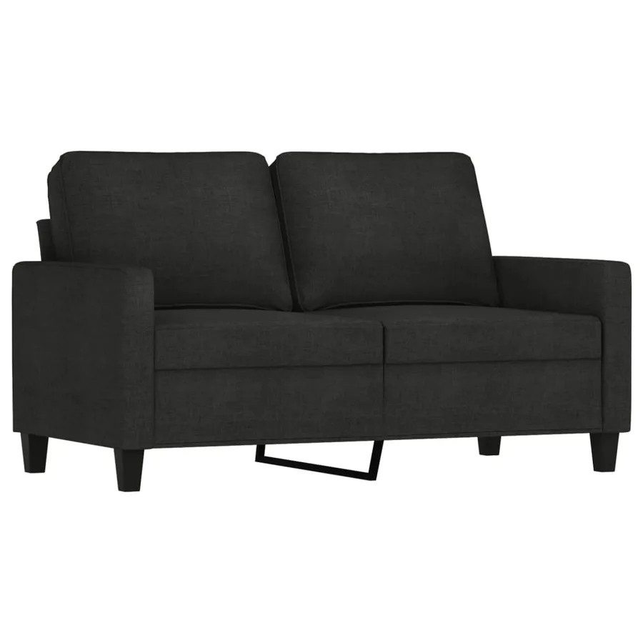 Ensemble de canapés 4 pcs avec coussins Noir Tissu - 4