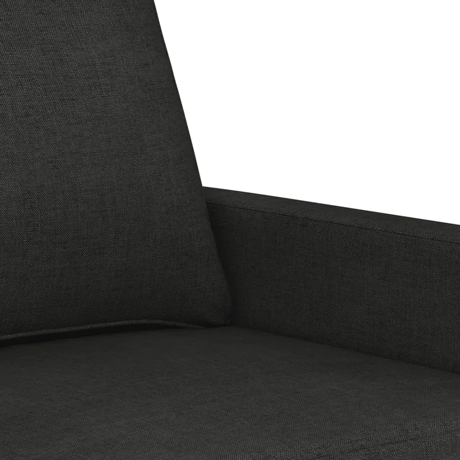 Ensemble de canapés 4 pcs avec coussins Noir Tissu - 7
