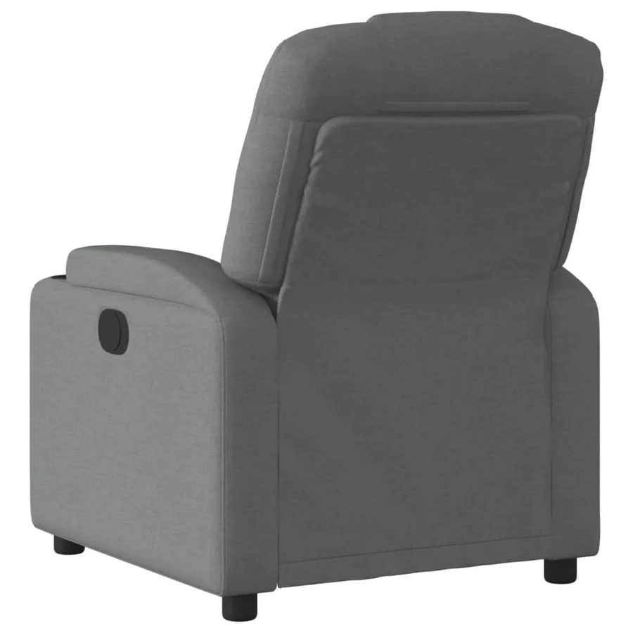 Fauteuil inclinable en tissu gris foncé - 3