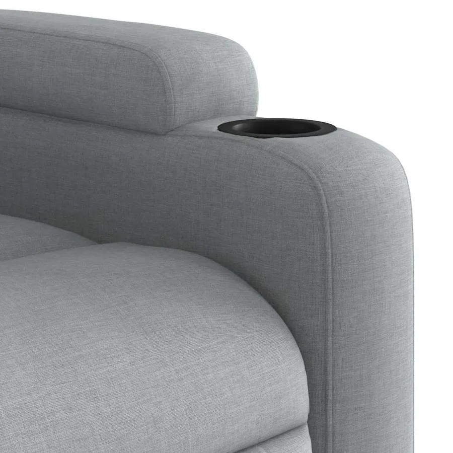 Fauteuil de massage inclinable Gris clair Tissu - 10