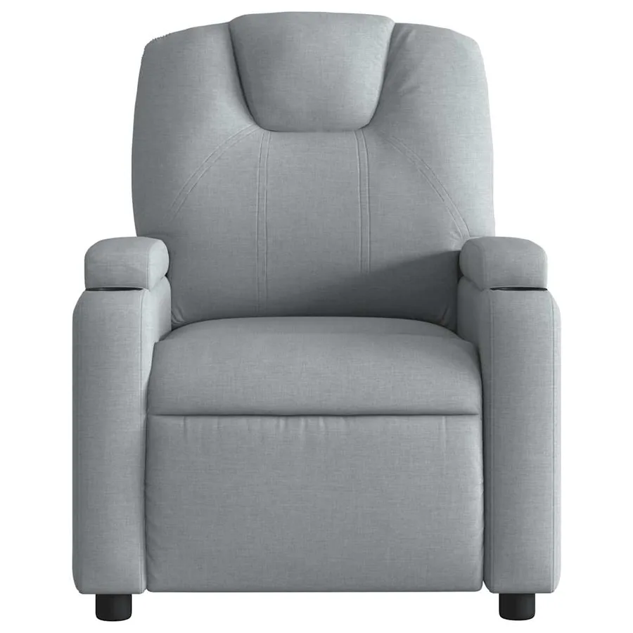 Fauteuil de massage inclinable Gris clair Tissu - 5