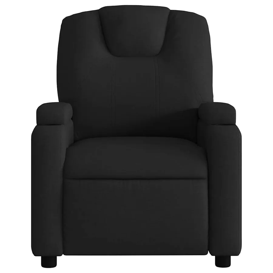 Fauteuil inclinable de massage en tissu noir - 7