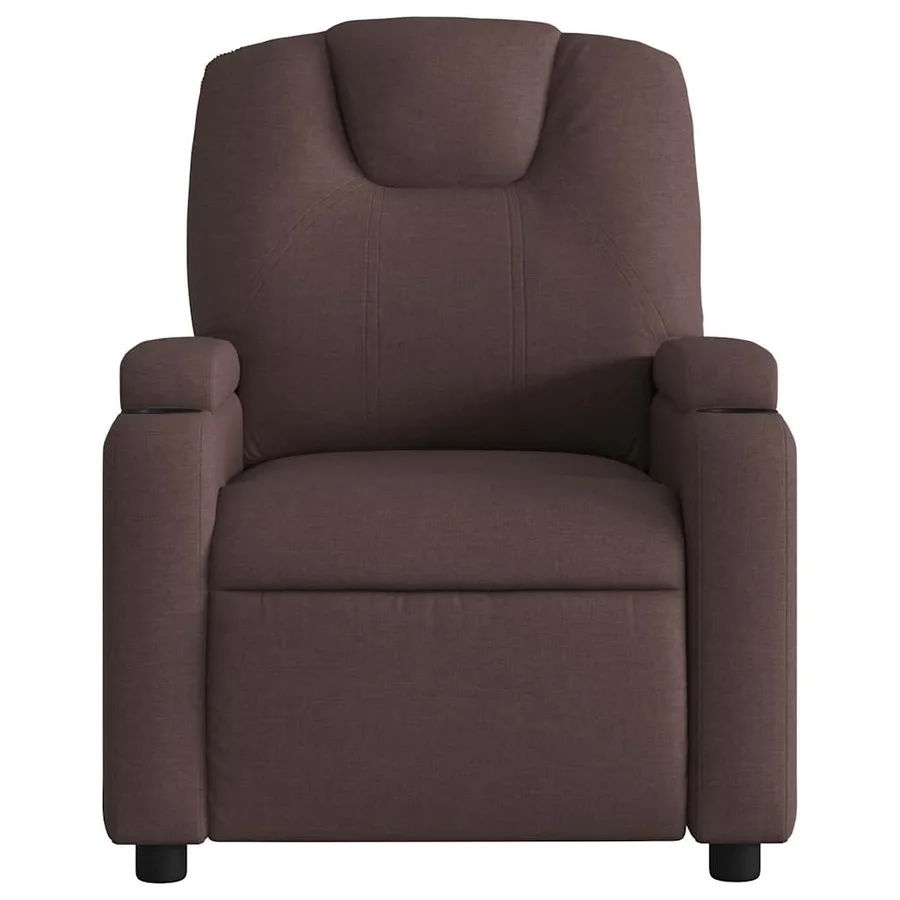 Fauteuil de massage inclinable Marron foncé Tissu - 4