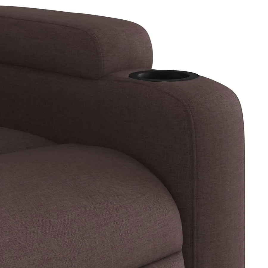 Fauteuil de massage inclinable Marron foncé Tissu - 9