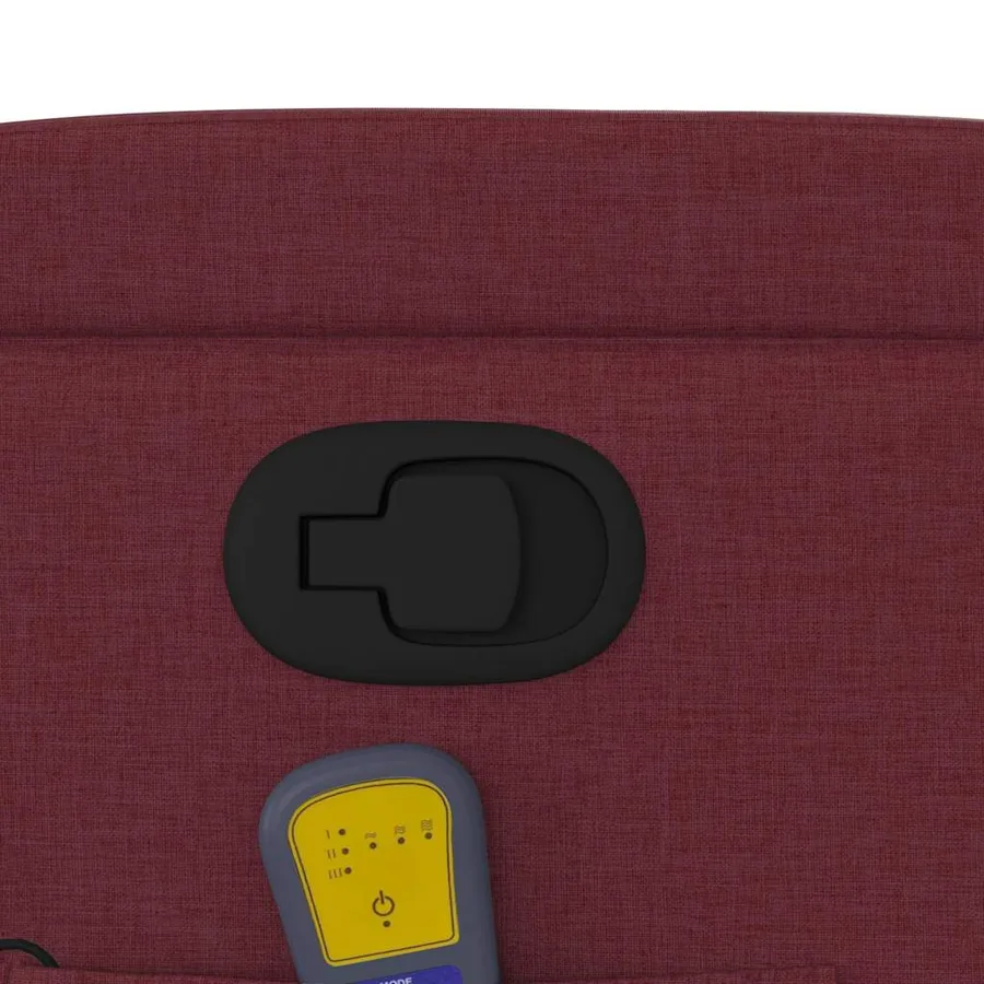 Fauteuil de massage inclinable Rouge bordeaux Tissu - 10
