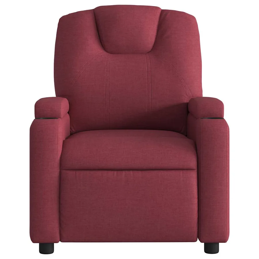 Fauteuil de massage inclinable Rouge bordeaux Tissu - 4