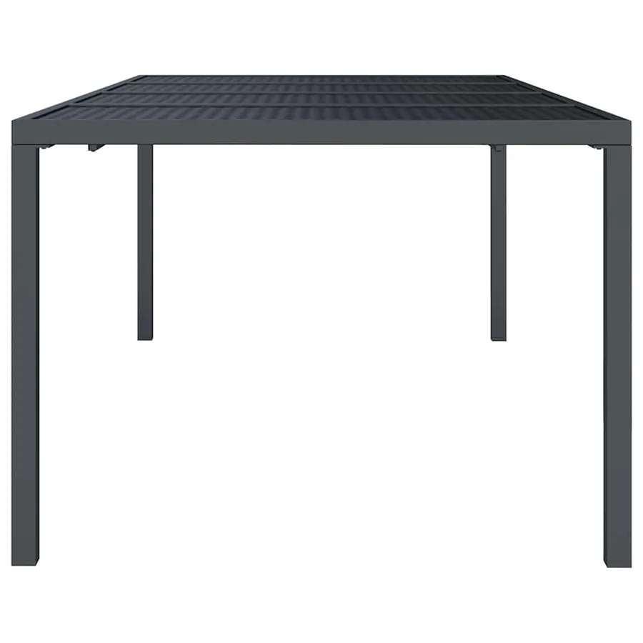 Table de jardin anthracite 200x100x72 cm acier - 4