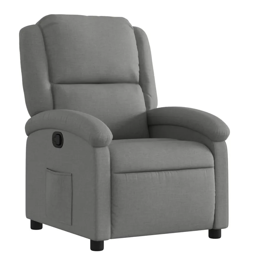 Fauteuil inclinable gris foncé tissu - 2