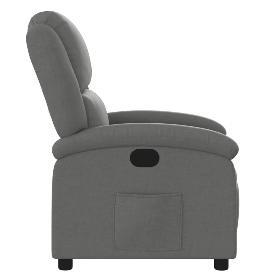 Fauteuil inclinable gris foncé tissu - 7