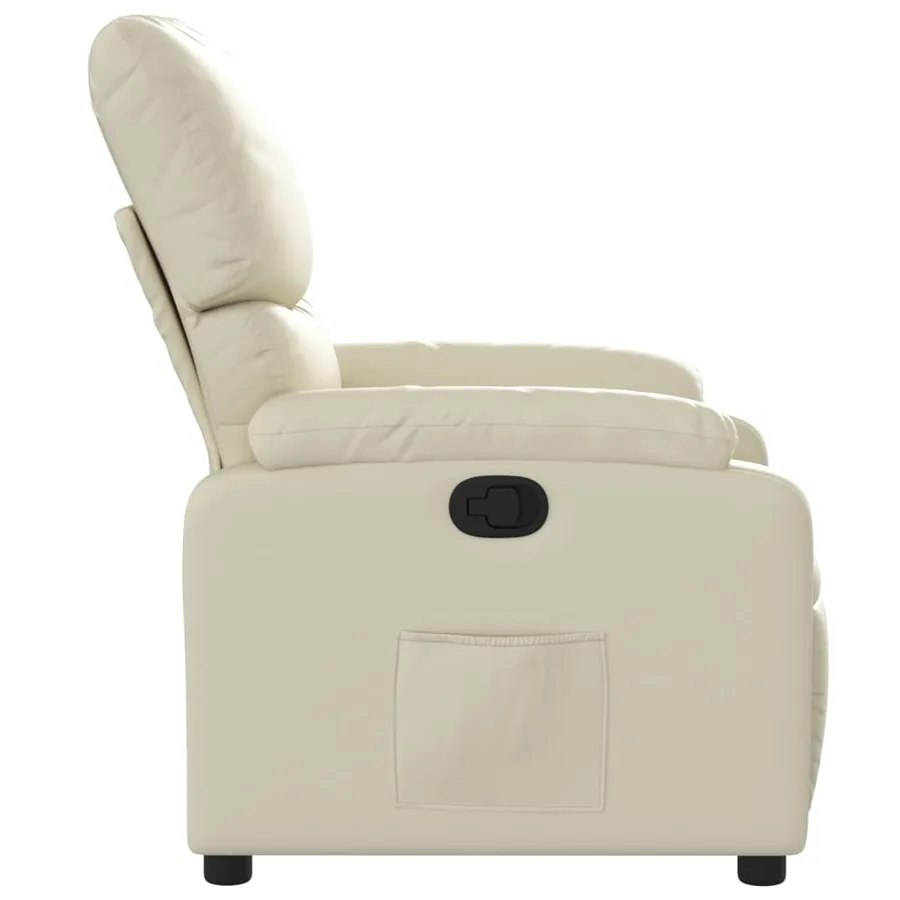 Fauteuil inclinable Crème Similicuir - 4