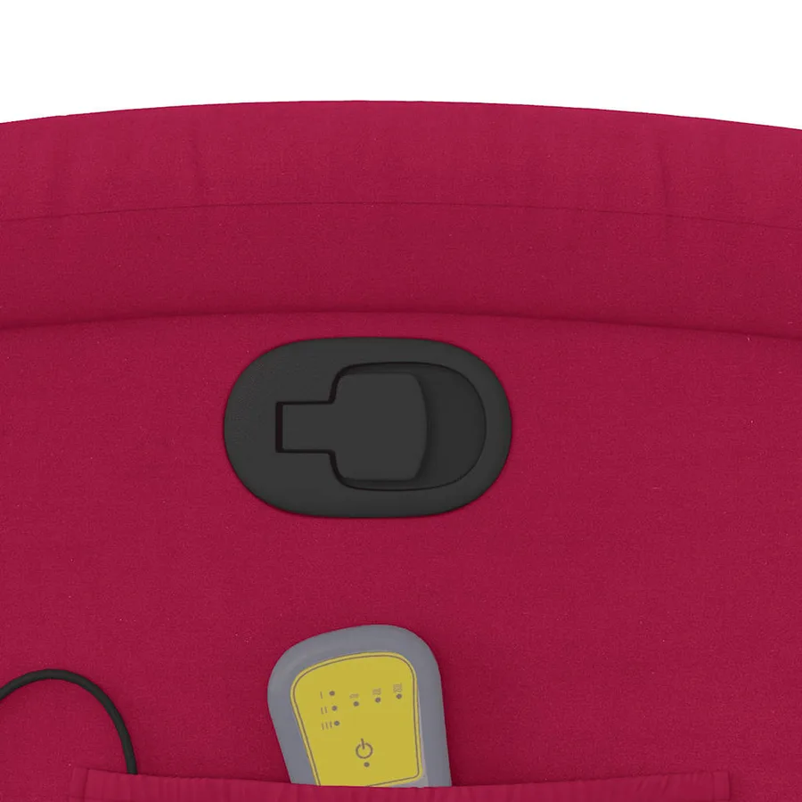 Fauteuil de massage inclinable rouge bordeaux velours - 10
