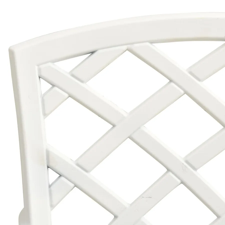 Chaises de jardin lot de 6 fonte d'aluminium blanc - 8