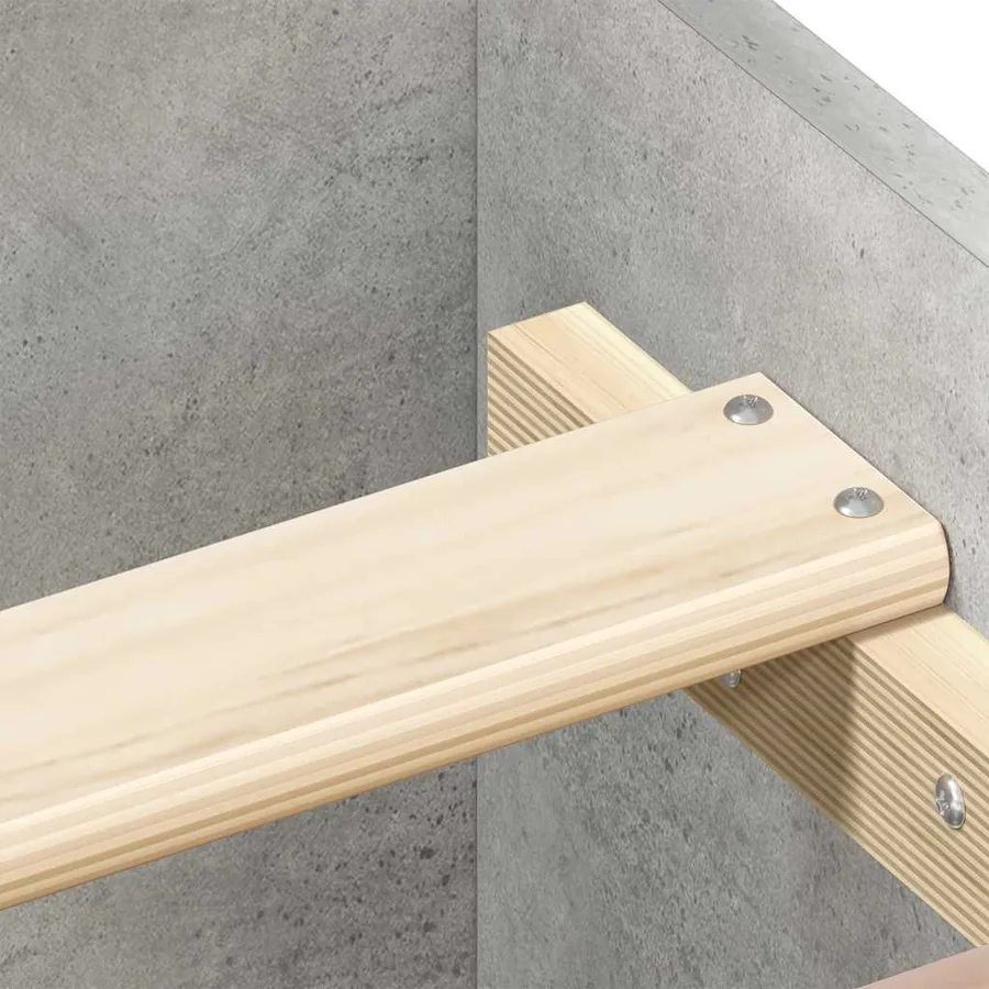 Cadre de lit sans matelas gris béton 90x190 cm - 9