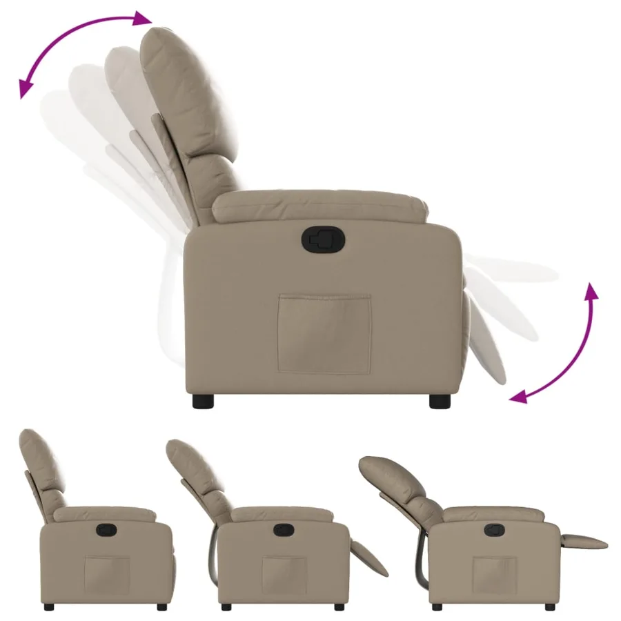Fauteuil inclinable Cappuccino Similicuir - 6