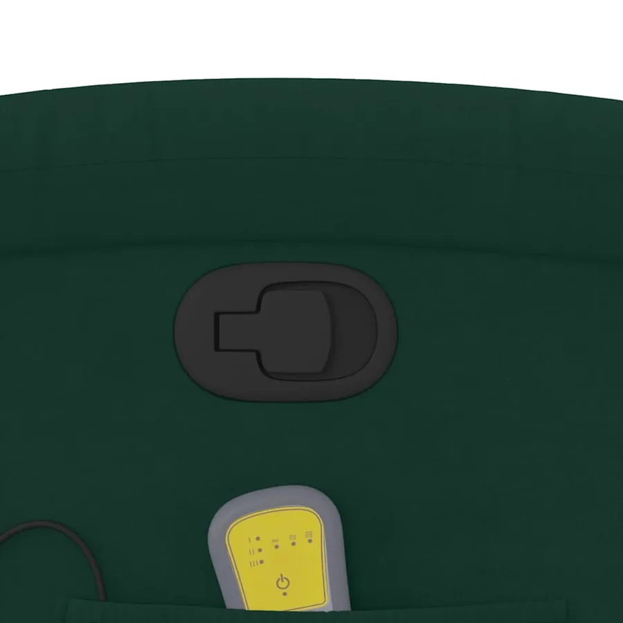 Fauteuil inclinable de massage vert foncé velours - 10