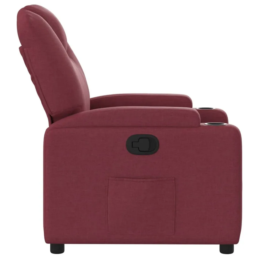 Fauteuil inclinable Rouge bordeaux Tissu - 4