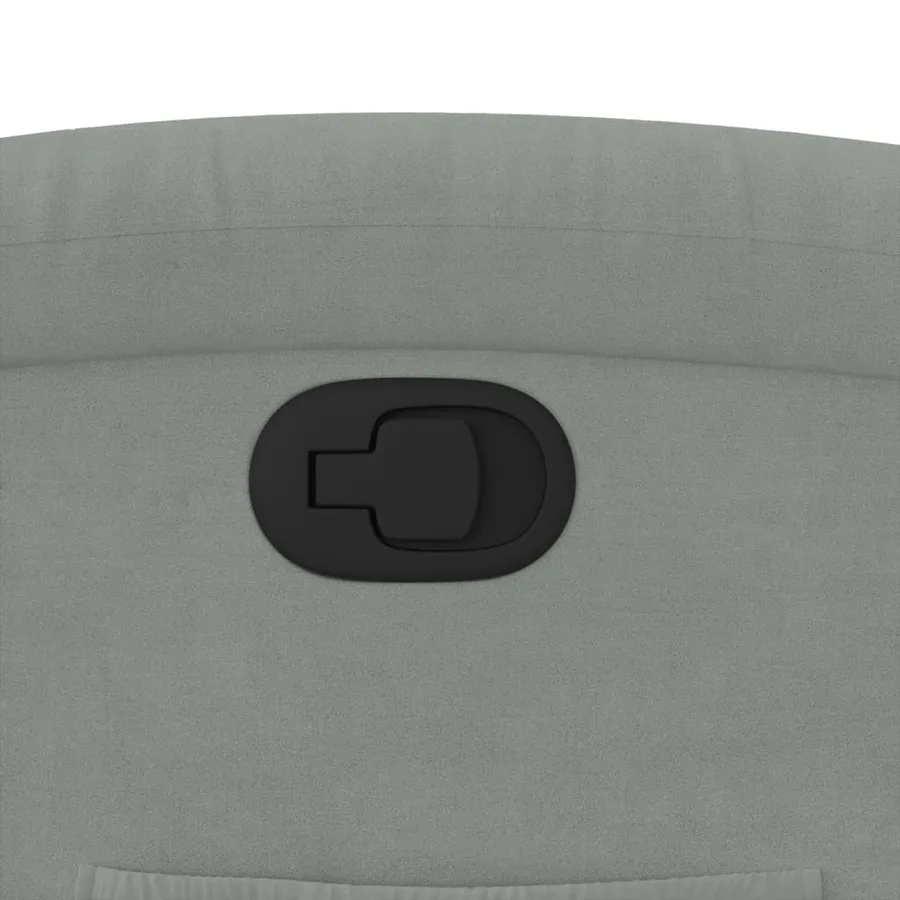 Fauteuil inclinable en velours gris clair - 9