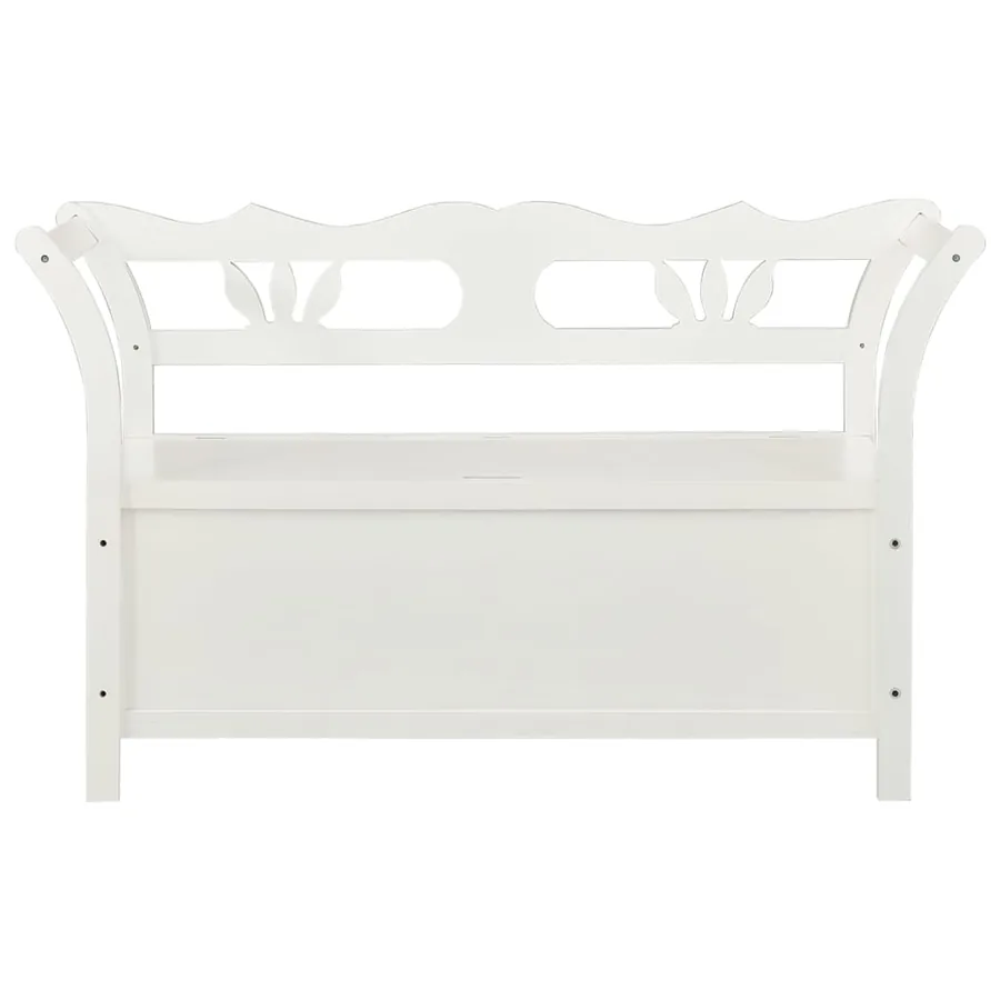 Banc Blanc 107x45x75,5 cm Bois de sapin solide - 3