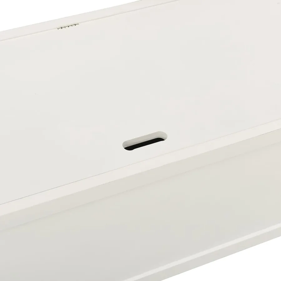 Banc Blanc 107x45x75,5 cm Bois de sapin solide - 7