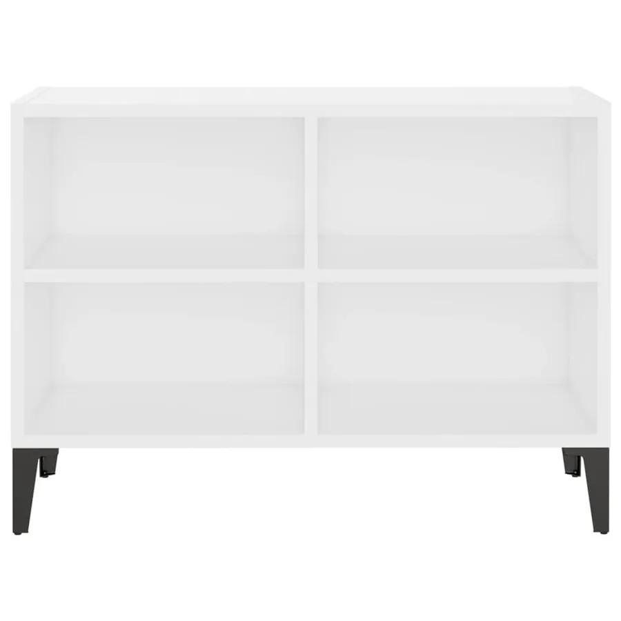 Meuble TV avec pieds en métal Blanc 69,5x30x50 cm - 4