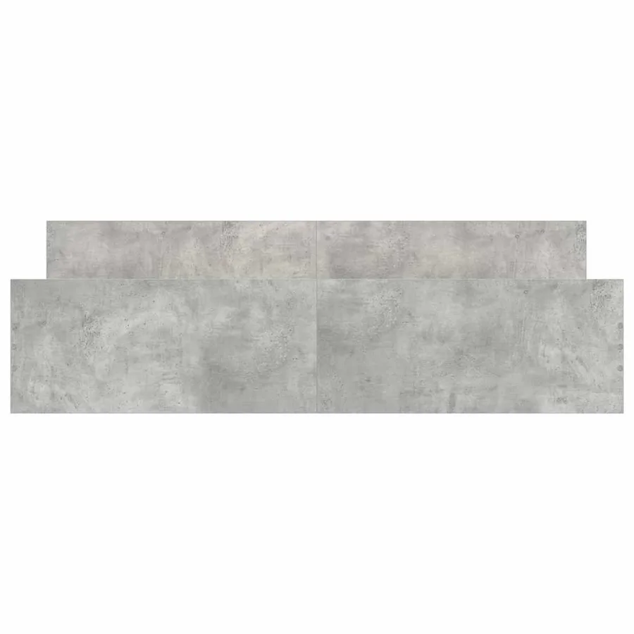 Cadre de lit sans matelas gris béton 200x200 cm - 6