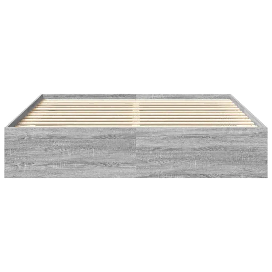 Cadre de lit sans matelas sonoma gris 180x200 cm - 5