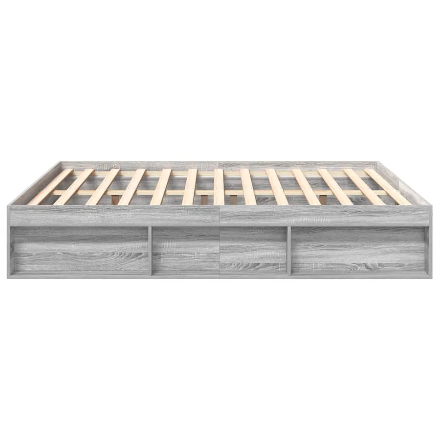 Cadre de lit sans matelas sonoma gris 180x200 cm - 6