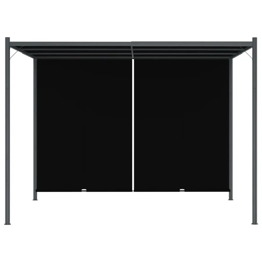 Pergola de jardin avec toit rétractable 3x3 m Anthracite - 5