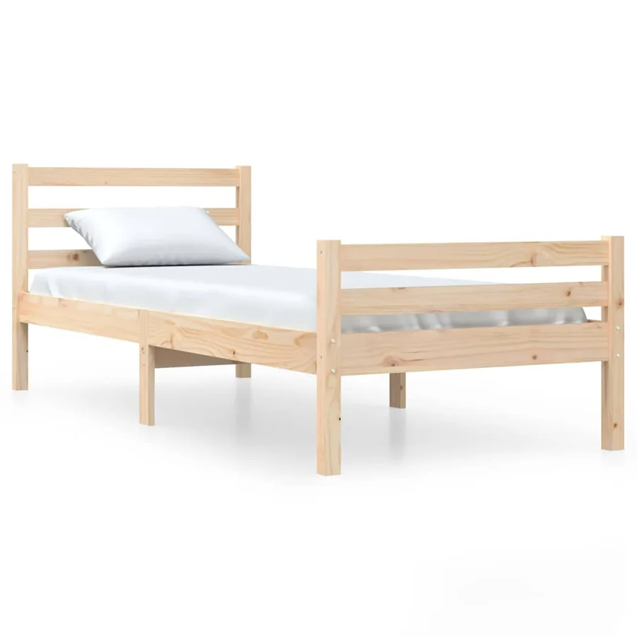 Cadre de lit sans matelas bois massif 90x200 cm - 2