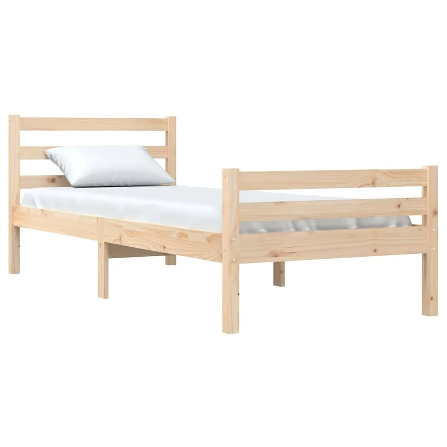 Cadre de lit sans matelas bois massif 90x200 cm - 3