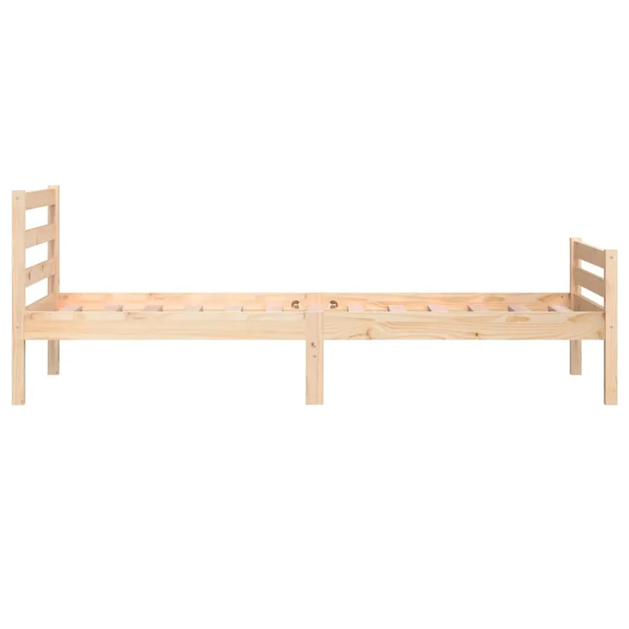 Cadre de lit sans matelas bois massif 90x200 cm - 6