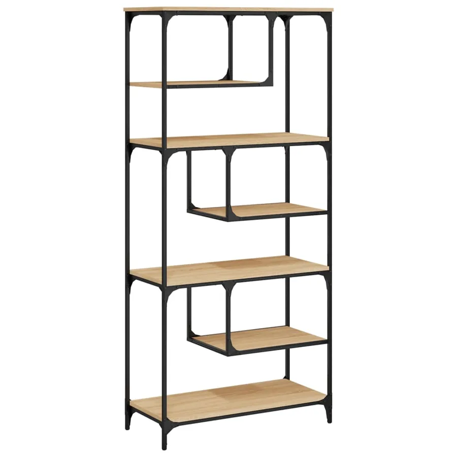 Bibliothèque chêne sonoma 81x36x176 cm bois d'ingénierie - 2
