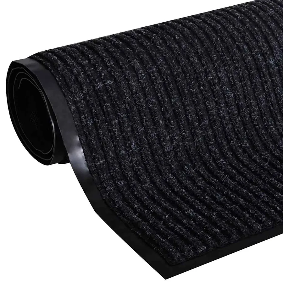 Tapis d'entrée noir 90 x 150 cm PVC - 2