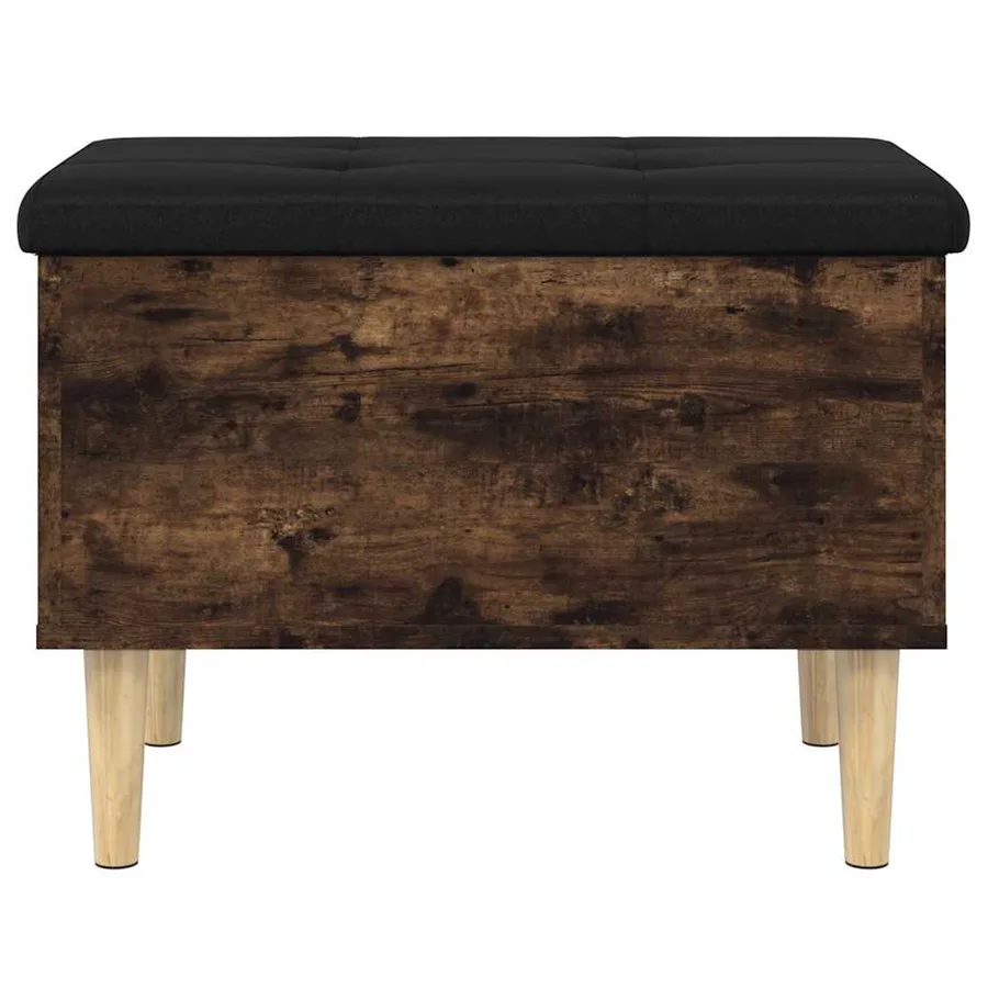 Banc de rangement chêne fumé 62x42x46 cm bois d'ingénierie - 5