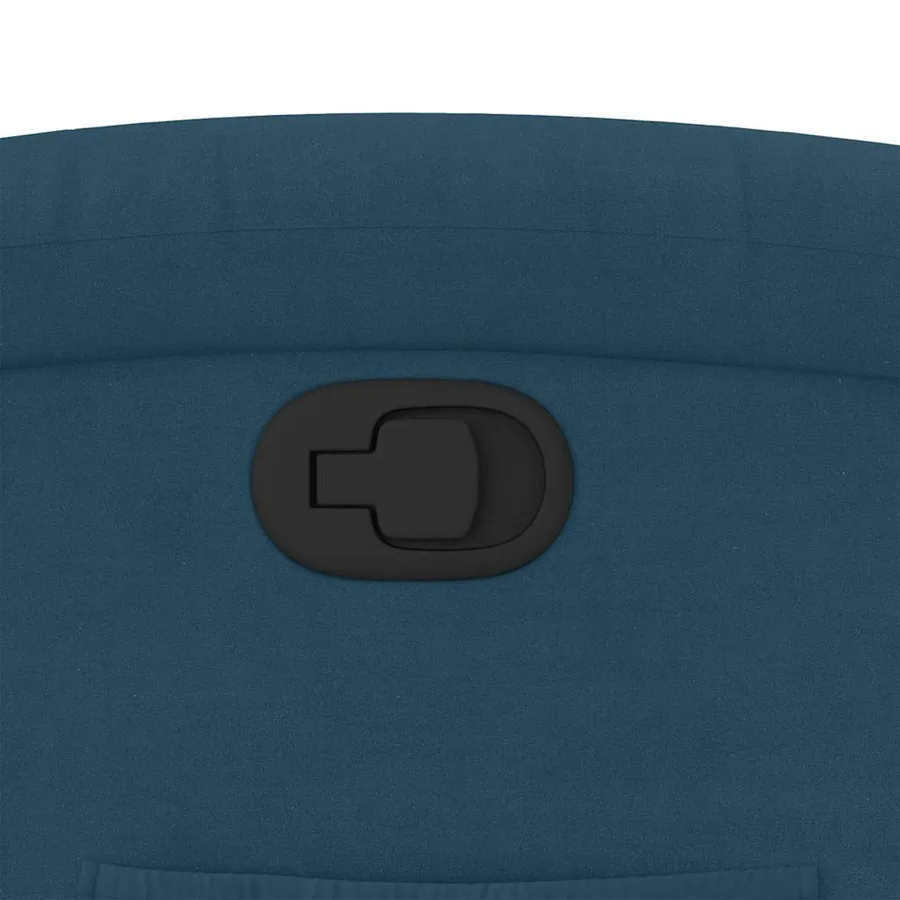 Fauteuil inclinable bleu velours - 9