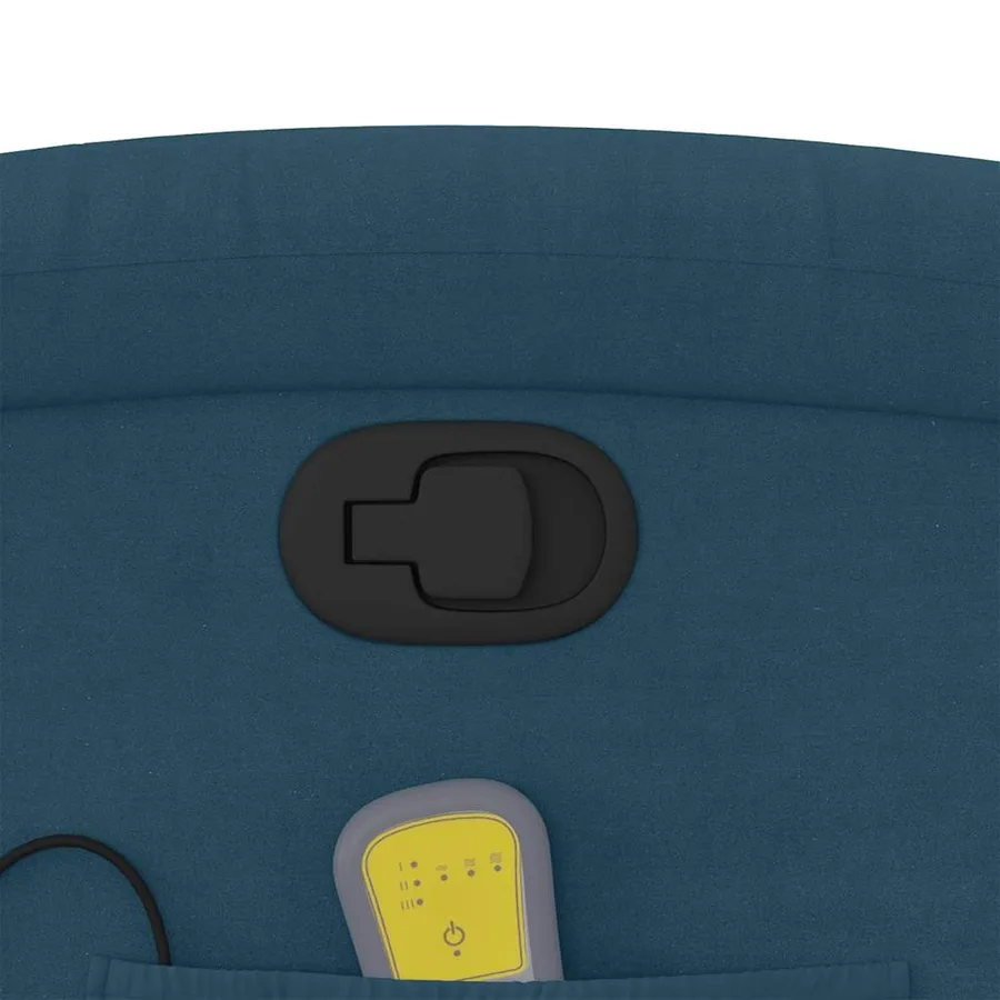Fauteuil inclinable de massage bleu velours - 10