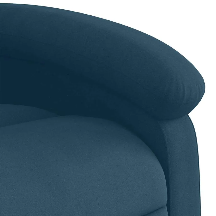 Fauteuil inclinable de massage bleu velours - 9