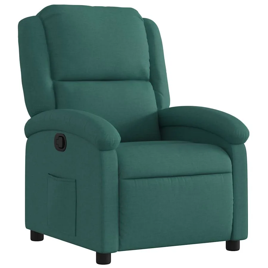 Fauteuil inclinable Vert foncé Tissu - 2